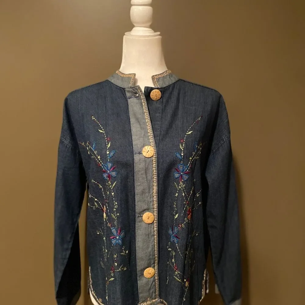 Coldwater Creek Jean Embroidered Jacket - Picture 3 of 14